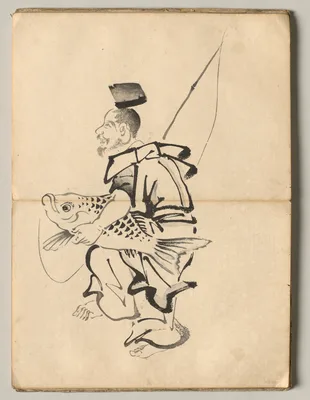 Ebisu from Ōkyo Picture Book — Maruyama Ōkyo