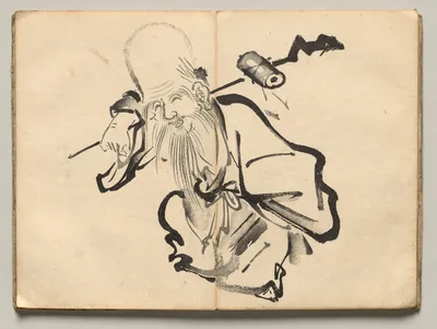 Fukurokuju from Ōkyo Picture Book — Maruyama Ōkyo