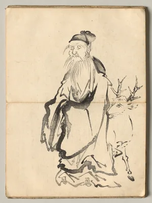Jurojin from Ōkyo Picture Book — Maruyama Ōkyo
