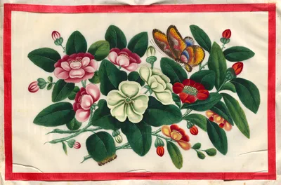 Painting Seven from Illustrated Book of Flowers and Butterflies