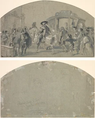 Street Scene (recto); Sketches (verso) — Gustave Doré
