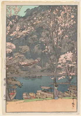 Eight Scenes of Cherry Blossom: Arashiyama — Hiroshi Yoshida