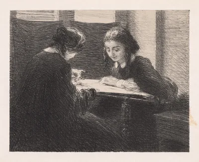 The Embroideres (Les Brodeuses), — Henri Fantin-Latour