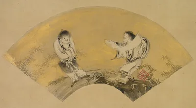 Hanshan and Shide (Kanzan and Jittoku) — Shikibu Terutada