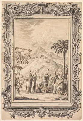 Illustration and Border Design for Kupfer-Bibel (Copper Bible) — Johan Melchior Füssli