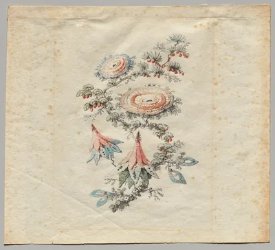 Flower Embroidery Design for Silk Manufactory of Lyon — Jean-Baptiste Pillement
