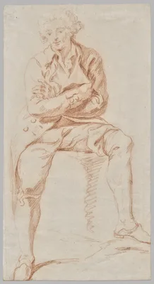 A Man Seated on the Edge of a Table — Charles Parrocel