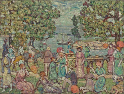 On the Beach, No. 3 — Maurice Prendergast