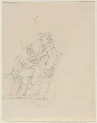 Man Smoking a Pipe — William Sidney Mount