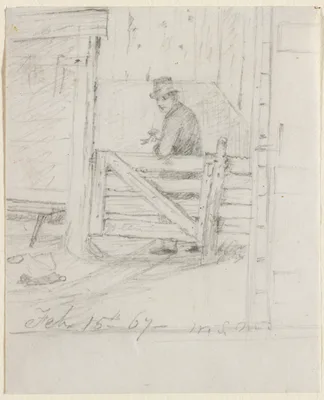 Resting on the Fence — William Sidney Mount