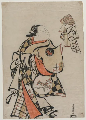 Fujimura Handayu as a Courtesan — Torii Kiyomasu