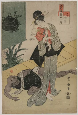 The Sixth Month (from the series The Twelve Felicitous Months in Edo Brocades) — Utagawa Toyokuni I