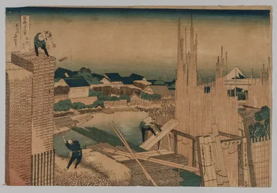 Lumber Yard — Katsushika Hokusai