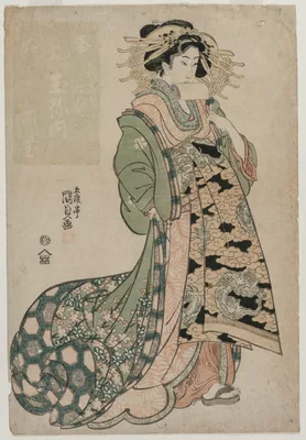 The Courtesan Shiratama of the Tamaya — Utagawa Toyokuni III