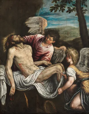 The Dead Christ with Angels — Leandro Bassano