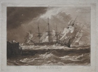Liber Studiorum:  Ships in a Breeze — J. M. W. Turner