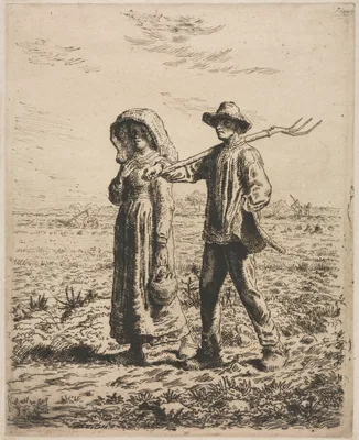 Going to work — Jean-François Millet