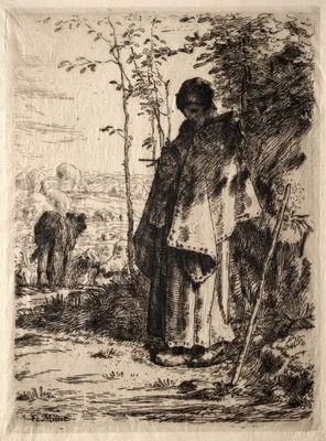 The Large Shepherdess — Jean-François Millet