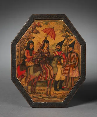 Octagonal Mirror Case with Lid