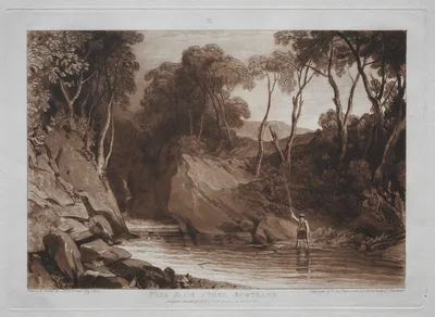Liber Studiorum:  Near Blain Athol, Scotland — J. M. W. Turner