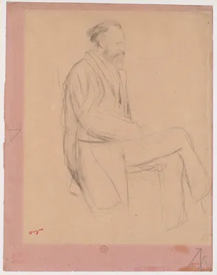 Édouard Manet, Seated, Right Profile — Edouard Manet · Edgar Degas