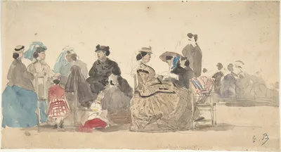 On the Beach — Eugène Louis Boudin