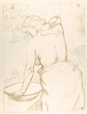 Washing, from the series Elles — Gustave Pellet · Henri de Toulouse-Lautrec