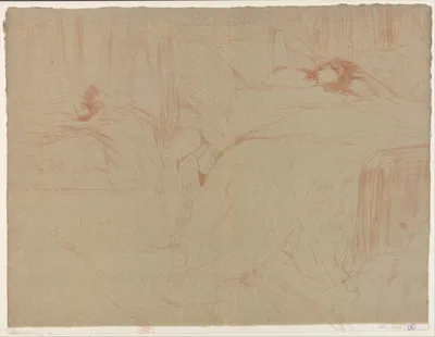 Collapsed on the Bed, from the series Elles — Gustave Pellet · Henri de Toulouse-Lautrec
