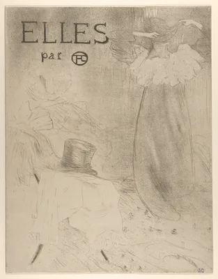 Elles (portfolio cover) — Gustave Pellet · Henri de Toulouse-Lautrec