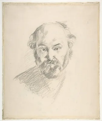 Portrait of the Artist (recto); Fragment of a Landscape Study (verso) — Paul Cézanne