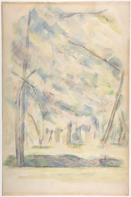 Landscape (recto); Sketch of rocks(?) (verso) — Paul Cézanne
