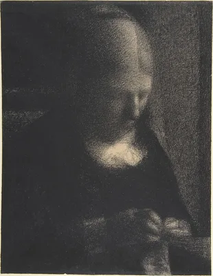 Embroidery; The Artist's Mother — Georges Seurat