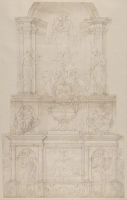 Design for the Tomb of Pope Julius II della Rovere — Michelangelo