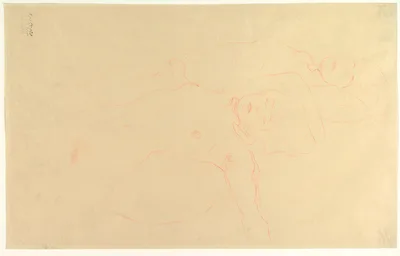 Two Reclining Nudes — Gustav Klimt