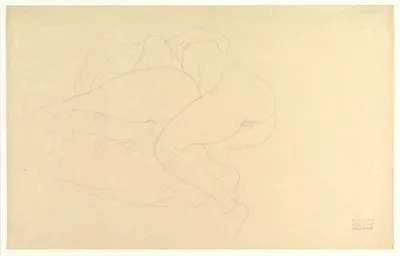 Two Women Friends Reclining — Gustav Klimt
