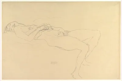 Reclining Nude — Gustav Klimt