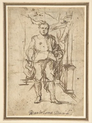 Standing Male Figure: Study for a Portrait — Bartolomé Esteban Murillo