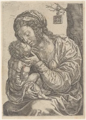 The Virgin and Child Seated at the Foot of a Tree — Jan Gossaert
