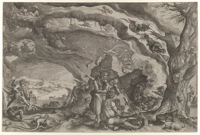 Witches Preparing for Sabbath — Jacques de Gheyn II · Andries Stock · Nicolaes de Clerck