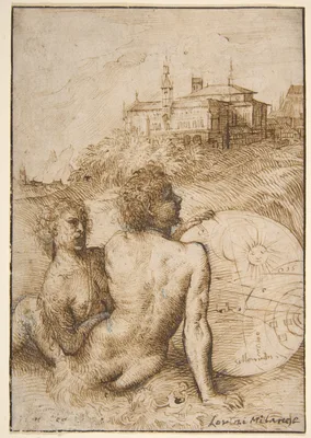 Two Satyrs in a Landscape — Titian