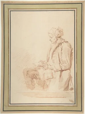 Seated Man Reading — Jean-Honoré Fragonard