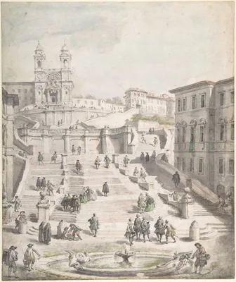 Scalinata della Trinità dei Monti — Giovanni Paolo Panini