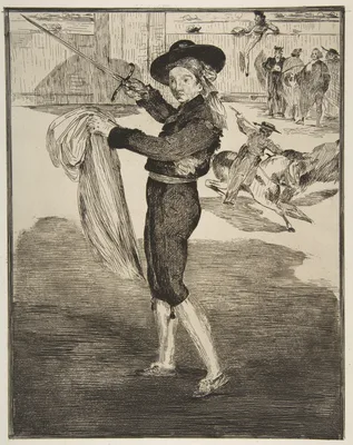 Mlle. Victorine in the Costume of an "Espada" — Edouard Manet · Victorine Meurant · Goya (Francisco de Goya y Lucientes)