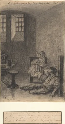 Young Communards in Prison (Les Fédérés à la Conciergerie) — Gustave Courbet