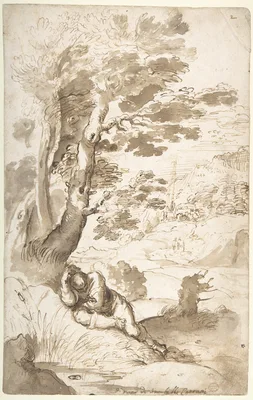 Landscape with Jacob Sleeping — Annibale Carracci