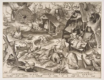 Sloth (Desidia), from the series The Seven Deadly Sins — Pieter van der Heyden · Pieter Bruegel the Elder · Hieronymus Cock