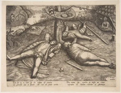 The Land of Cockaigne — Pieter Bruegel the Elder · Pieter van der Heyden