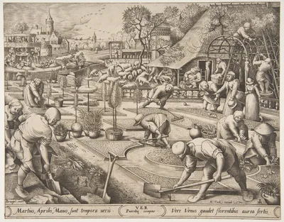 Spring (Ver) from The Seasons — Pieter van der Heyden · Pieter Bruegel the Elder · Hieronymus Cock