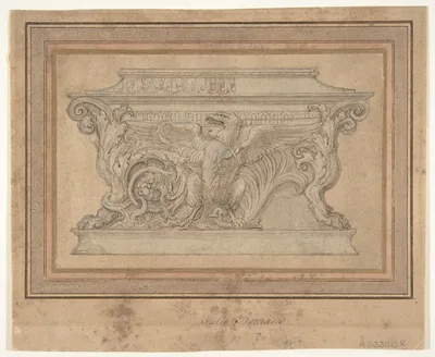 Design for a Casket with the Gonzaga Eagle — Giulio Romano