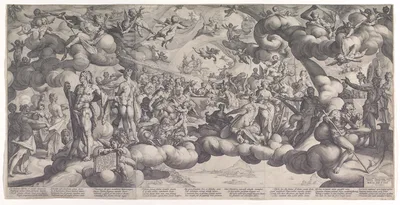 The Feast of the Gods at the Marriage of Cupid and Psyche — Bartholomeus Spranger · Hendrick Goltzius